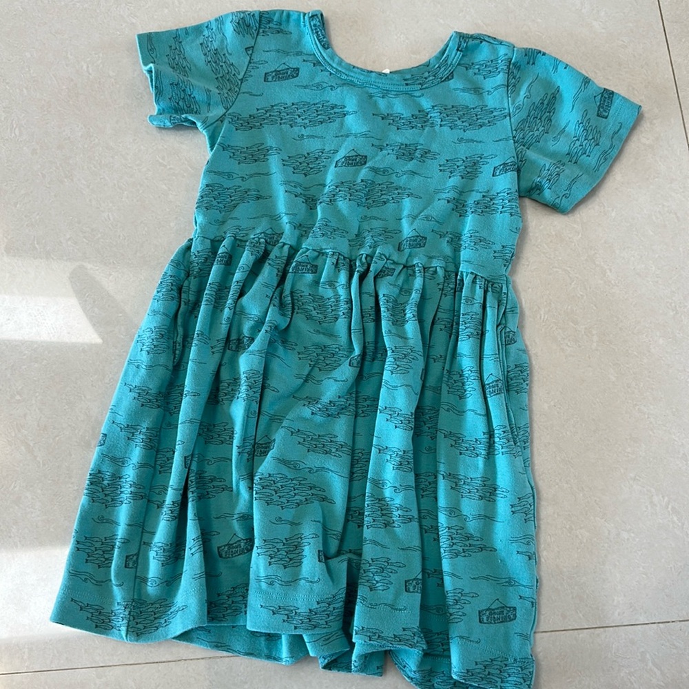 Kate Quinn hazel twirl dress | gone fishing | organic cotton interlock
